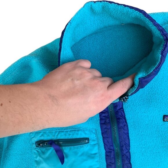 VINTAGE Patagonia Fleece Synchilla Half Zip Sweater XL - Picture 3 of 11